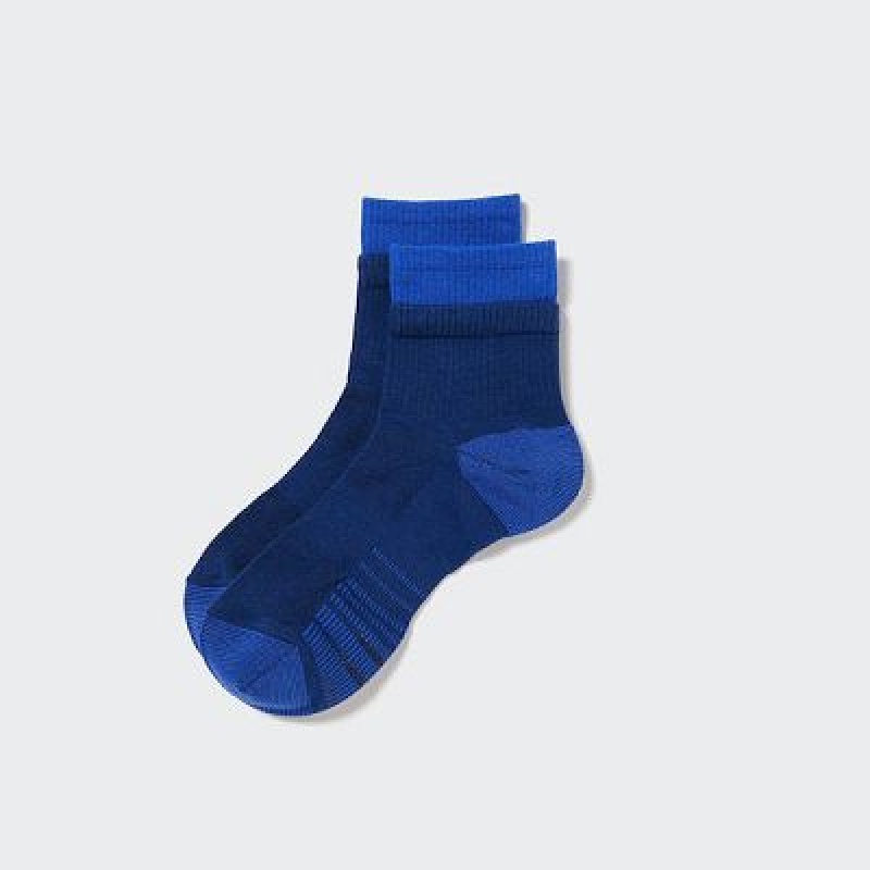 Calcetines Uniqlo Sports Layered Half Hombre Azules | 176342_PE