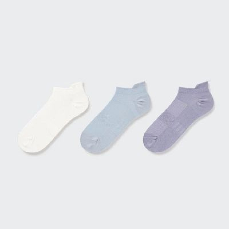 Calcetines Uniqlo Sports Short (3 Pairs) Mujer Blancas | 87312_PE