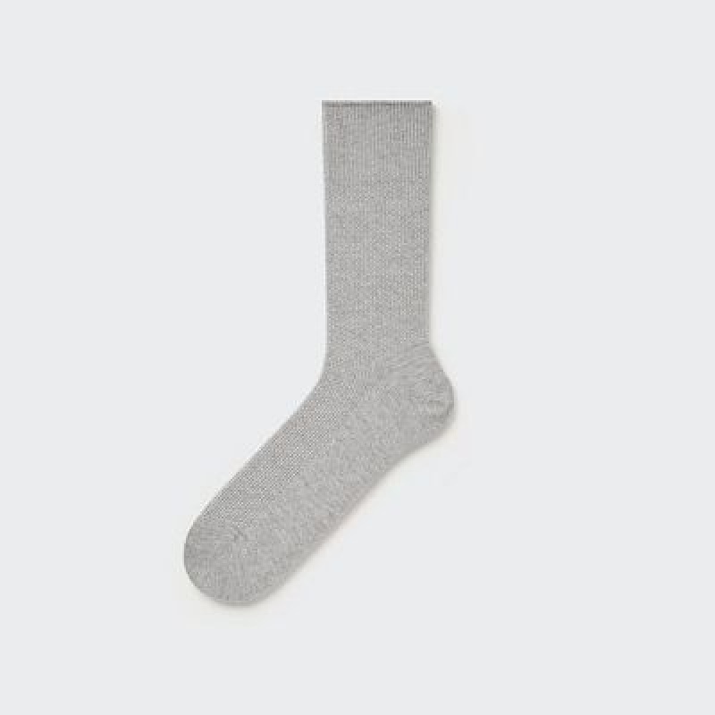 Calcetines Uniqlo Supima® Cotton Pique Hombre Gris | 129408_PE