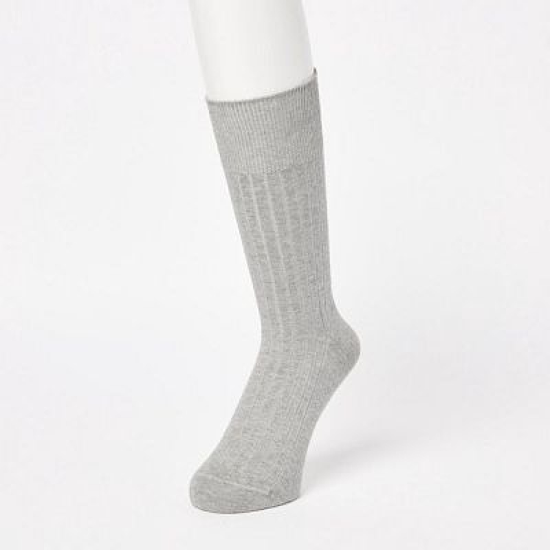 Calcetines Uniqlo Supima Cotton Wide Acanalado Hombre Wine | 826304_PE