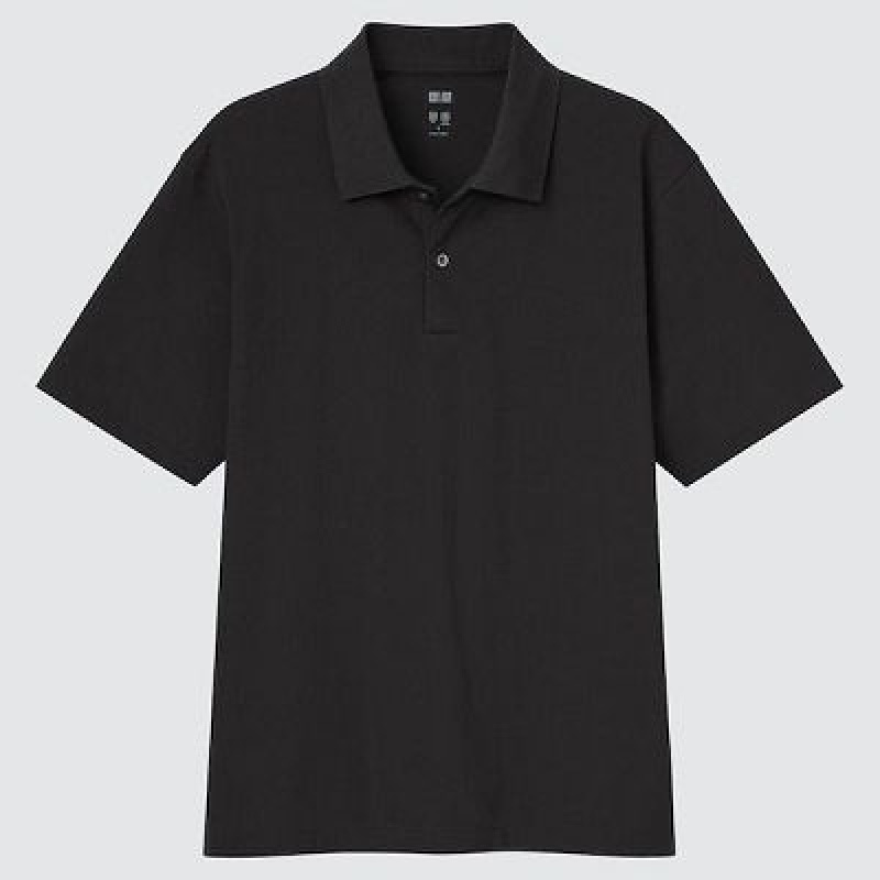 Camisa Polo Uniqlo AIRism Hombre Negras | 859642_PE