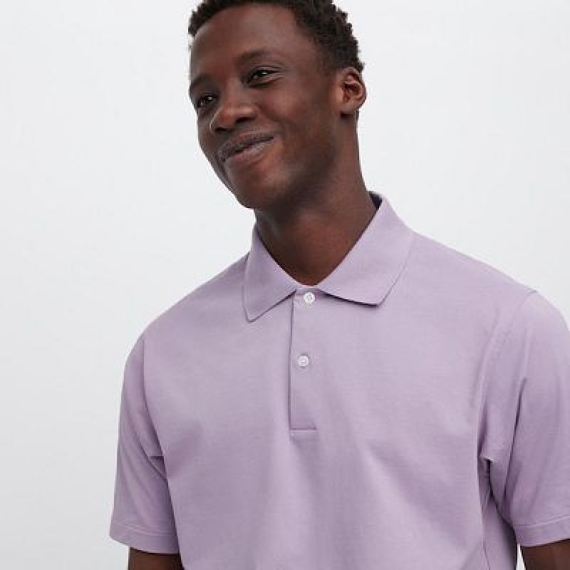 Camisa Polo Uniqlo AIRism Regular Collar Hombre Blancas | 534186_PE