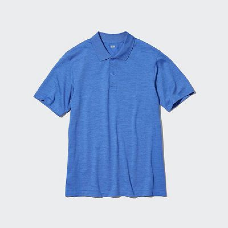 Camisa Polo Uniqlo DRY-EX Hombre Azul Marino | 201956_PE