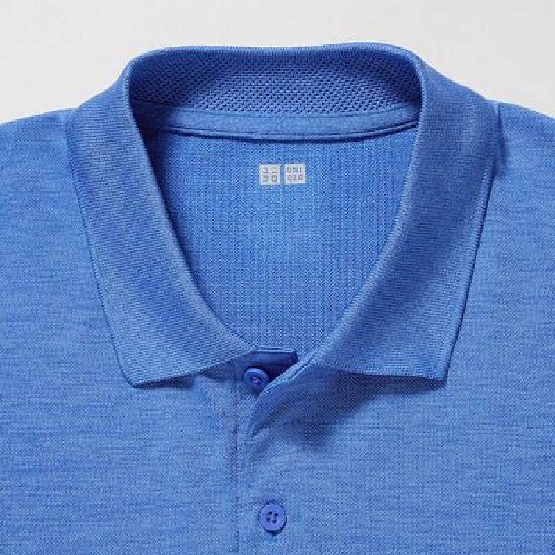 Camisa Polo Uniqlo DRY-EX Hombre Azul Marino | 201956_PE