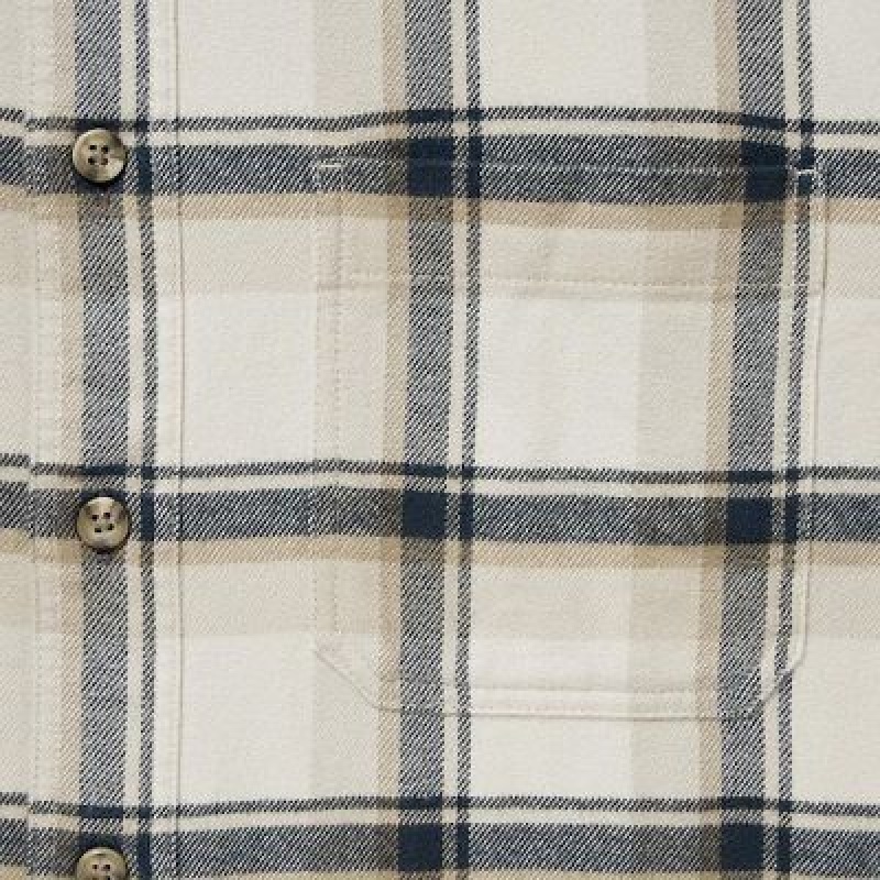 Camisas Uniqlo Flannel Checked Long-Sleeve Hombre Natural | 945632_PE