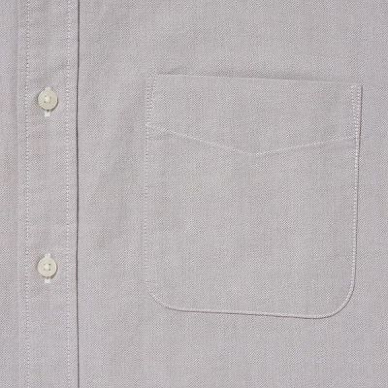 Camisas Uniqlo Oxford Slim-Fit Long-Sleeve Hombre Gris | 270365_PE