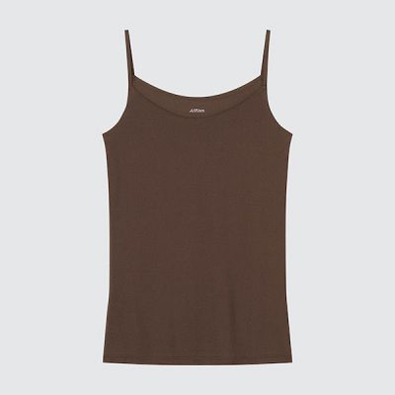 Camiseta Tirantes Uniqlo AIRism Camisole Mujer Marrones | 409268_PE