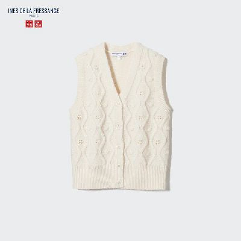 Camiseta Tirantes Uniqlo Pointelle Mujer Blancas | 975628_PE