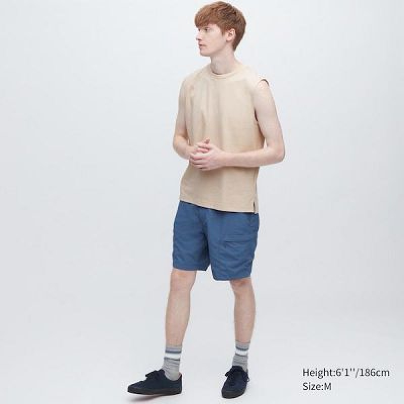 Camiseta Uniqlo AIRism Cotton Sleeveless Hombre Natural | 741593_PE