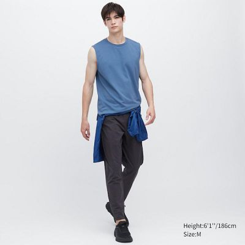 Camiseta Uniqlo AIRism Cotton Sleeveless Hombre Natural | 741593_PE