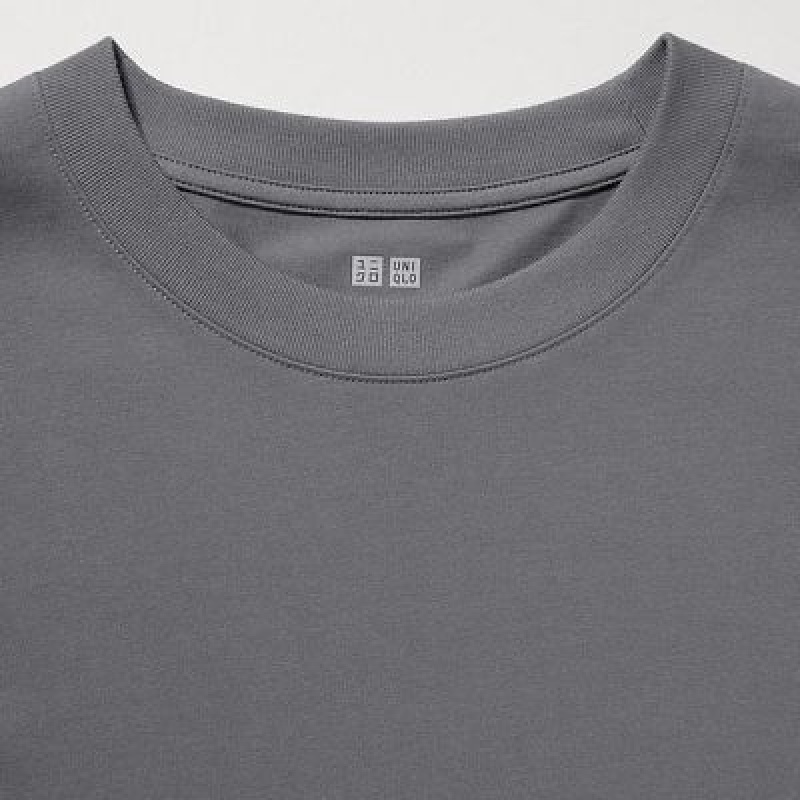 Camiseta Uniqlo AIRism Cotton UV Protection Crew Neck Mujer Blancas | 930614_PE