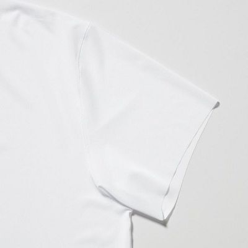 Camiseta Uniqlo AIRism Mesh Anti-Odor V-Neck Hombre Blancas | 581629_PE