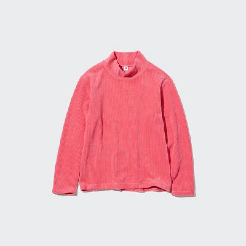 Camiseta Uniqlo Acanalado High Neck Long-Sleeve Niños Blancas | 564710_PE