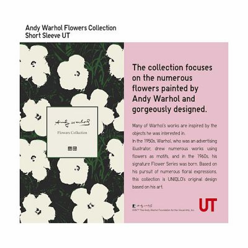 Camiseta Uniqlo Andy Warhol Flowers Colección UT Mujer Verde | 834697_PE