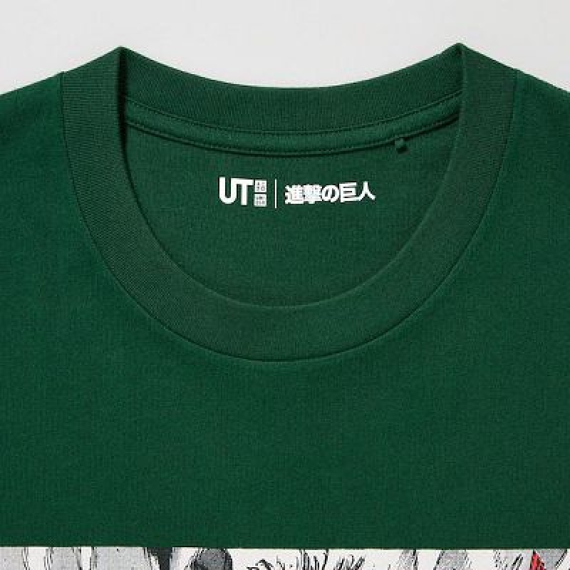 Camiseta Uniqlo Attack on Titan UT Hombre Verde | 835147_PE