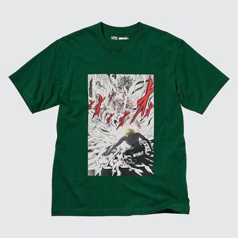 Camiseta Uniqlo Attack on Titan UT Hombre Verde | 835147_PE