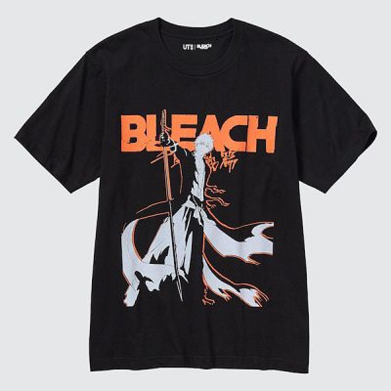 Camiseta Uniqlo BLEACH: Thousand-Year Blood War UT Hombre Negras | 175038_PE