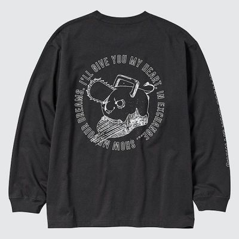 Camiseta Uniqlo Chainsaw Man × Kosuke Kawamura UT Hombre Gris | 453729_PE