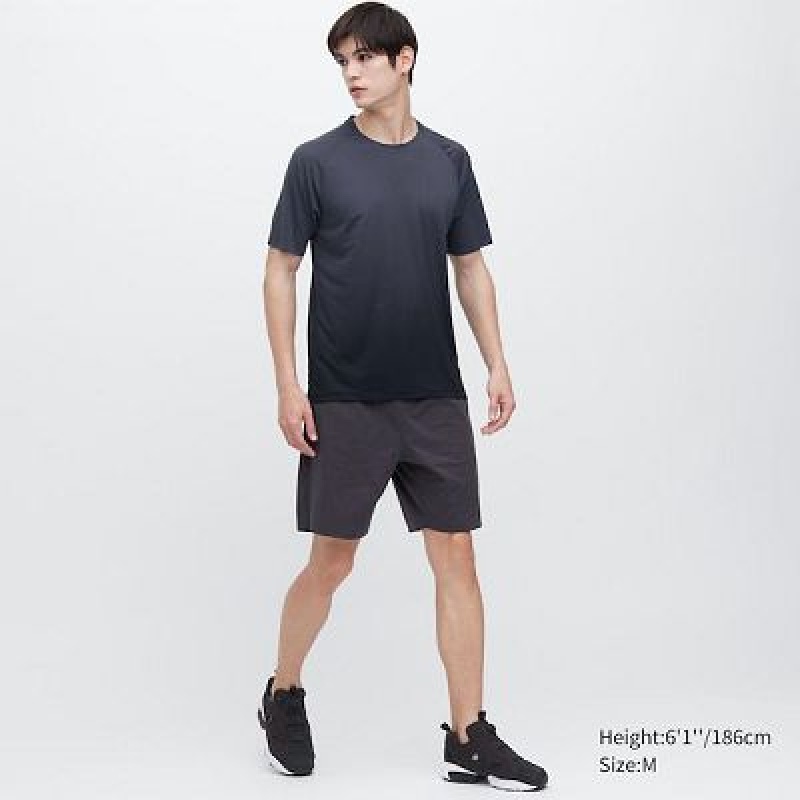 Camiseta Uniqlo DRY-EX Crew Neck Short-Sleeve Mujer Gris | 52743_PE