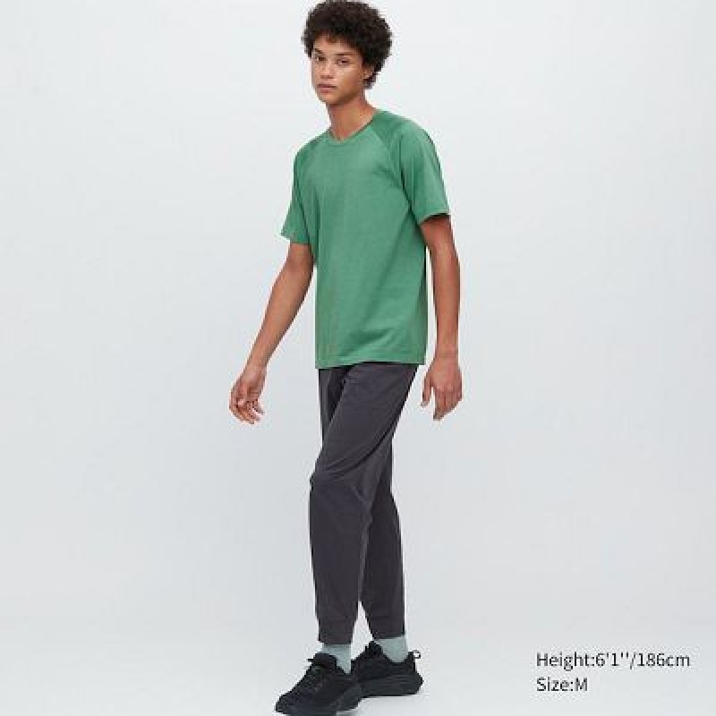 Camiseta Uniqlo DRY-EX Crew Neck Short-Sleeve Hombre Moradas | 671590_PE