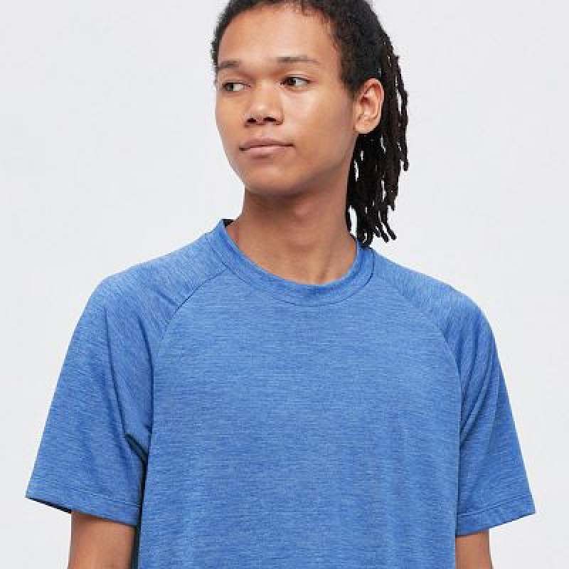 Camiseta Uniqlo DRY-EX Crew Neck Short-Sleeve Hombre Blancas | 75142_PE