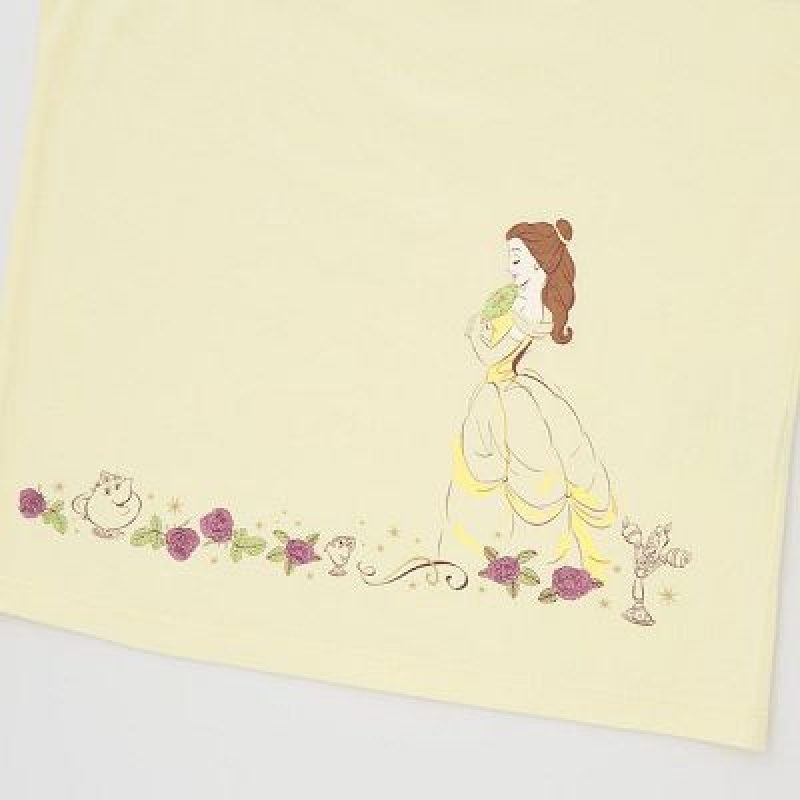 Camiseta Uniqlo Disney Heroines UT Niños Creme | 578410_PE