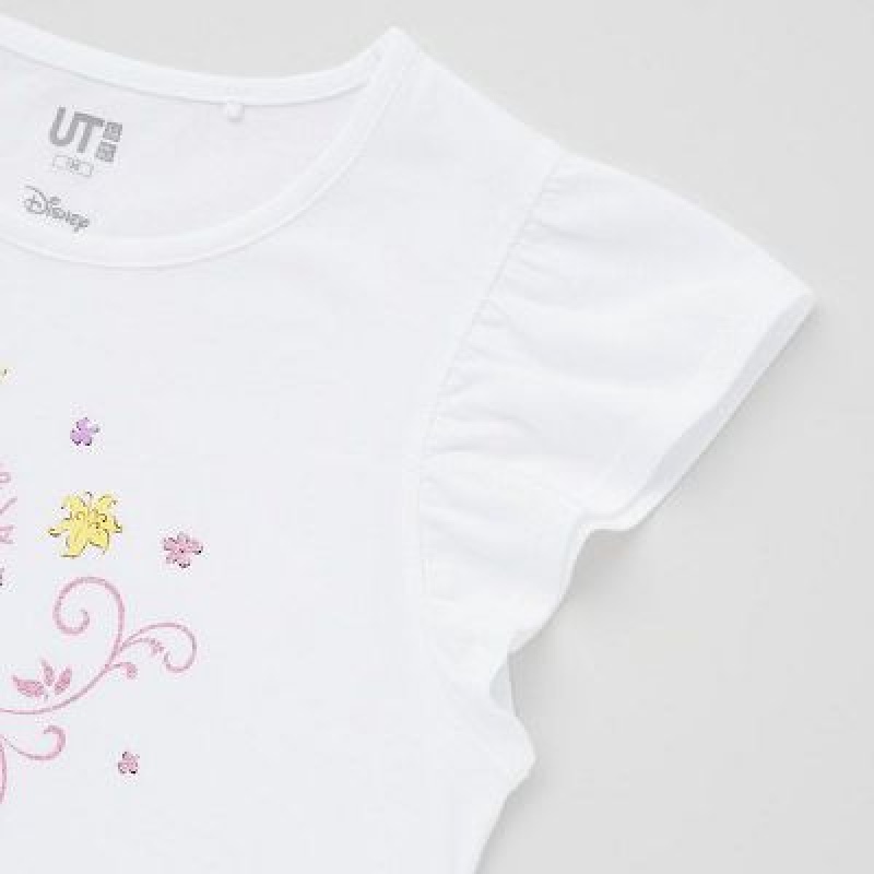 Camiseta Uniqlo Disney Heroines UT Niños Blancas | 193546_PE