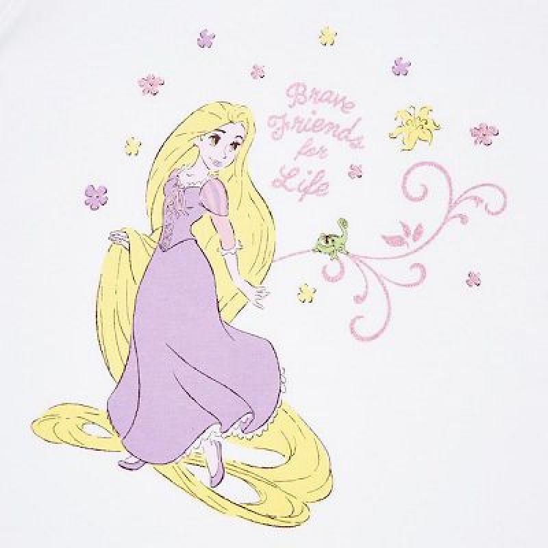 Camiseta Uniqlo Disney Heroines UT Niños Blancas | 193546_PE