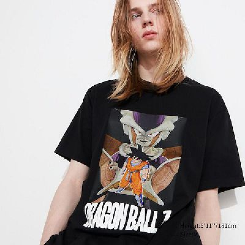 Camiseta Uniqlo Dragon Ball UT Hombre Negras | 610584_PE