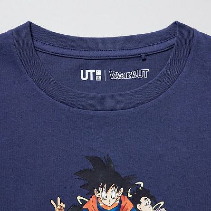 Camiseta Uniqlo Dragon Ball UT Niños Azules | 31452_PE