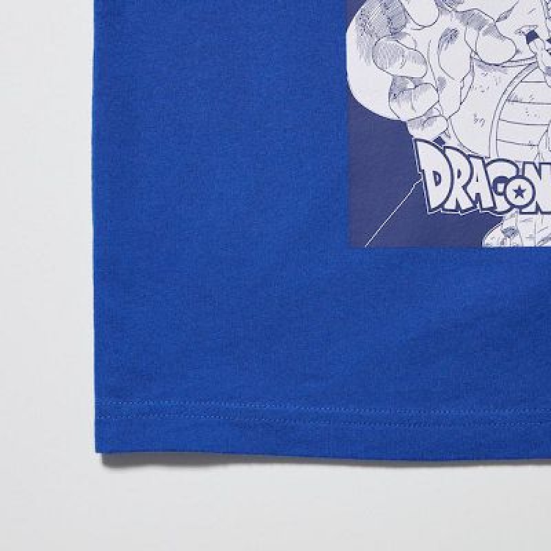 Camiseta Uniqlo Dragon Ball UT Niños Azules | 82617_PE