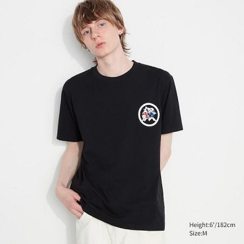 Camiseta Uniqlo Gintama UT Hombre Negras | 845632_PE