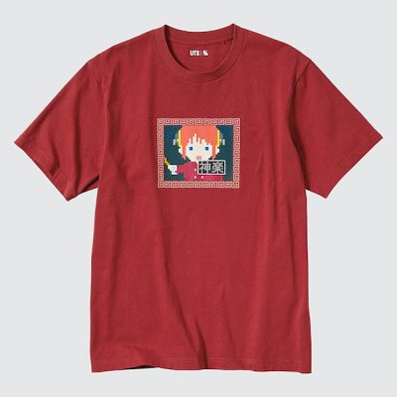 Camiseta Uniqlo Gintama UT Hombre Rojas | 312457_PE