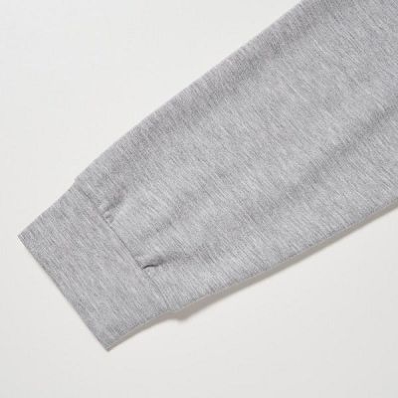 Camiseta Uniqlo HEATTECH Cotton Crew Neck Hombre Gris | 372094_PE