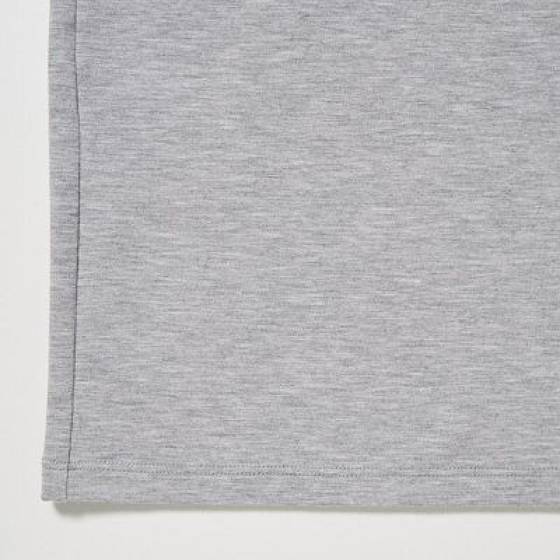 Camiseta Uniqlo HEATTECH Cotton Crew Neck Hombre Gris | 372094_PE