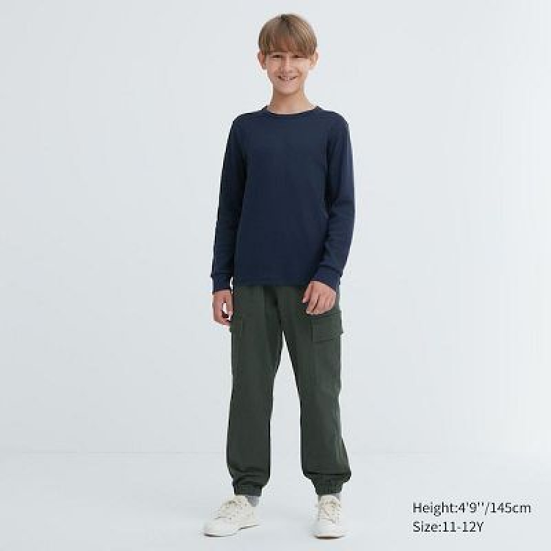 Camiseta Uniqlo HEATTECH Cotton Waffle Niños Blancas | 509748_PE