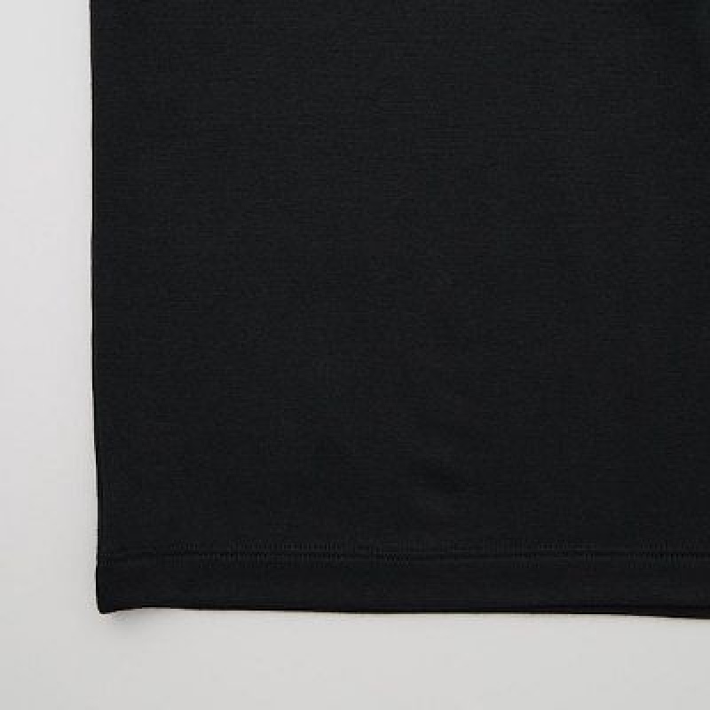 Camiseta Uniqlo HEATTECH Crew Neck Short-Sleeve Hombre Negras | 564730_PE