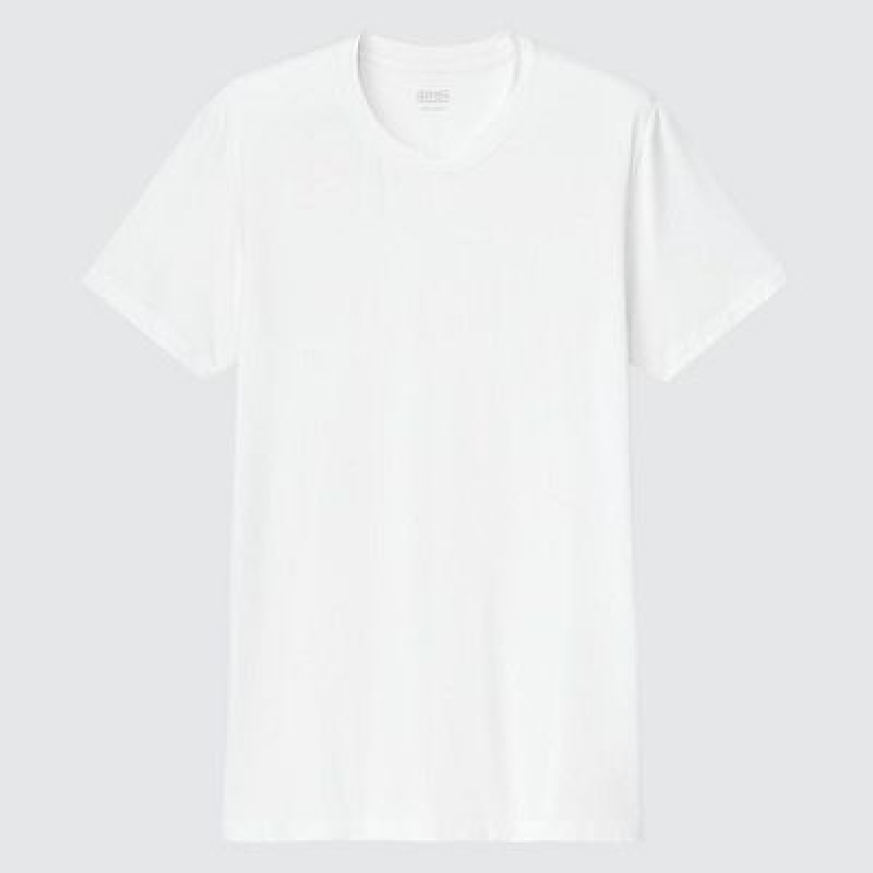 Camiseta Uniqlo HEATTECH Short-Sleeve Hombre Blancas | 847251_PE