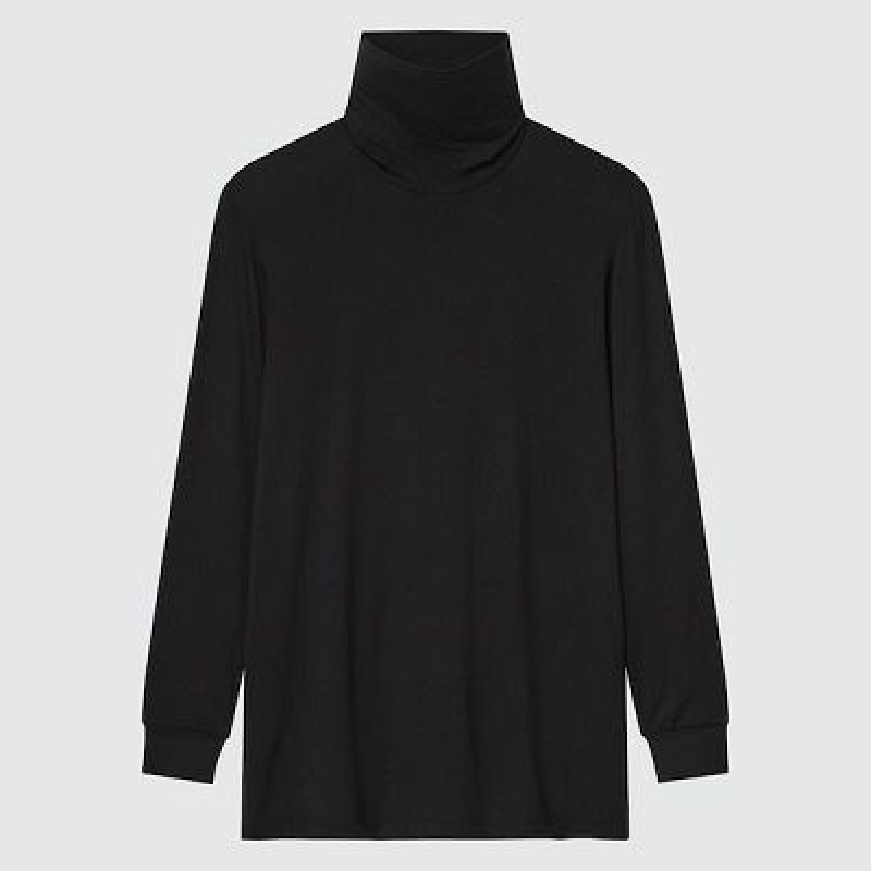 Camiseta Uniqlo HEATTECH Turtleneck Long-Sleeve Hombre Negras | 140293_PE