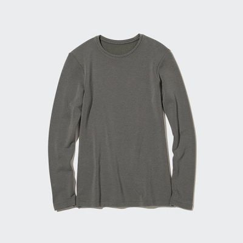 Camiseta Uniqlo HEATTECH Ultra Warm Crew Neck Long-Sleeve Mujer Blancas | 628190_PE