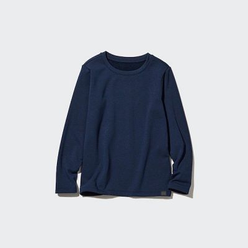 Camiseta Uniqlo HEATTECH Ultra Warm Crew Neck Niños Blancas | 974283_PE