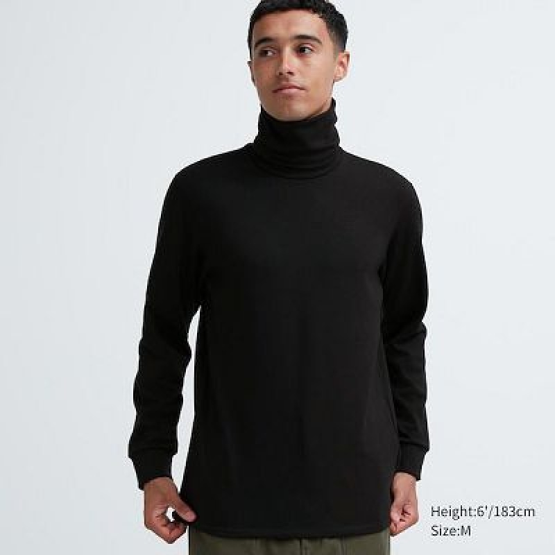 Camiseta Uniqlo HEATTECH Ultra Warm Turtleneck Hombre Negras | 425790_PE