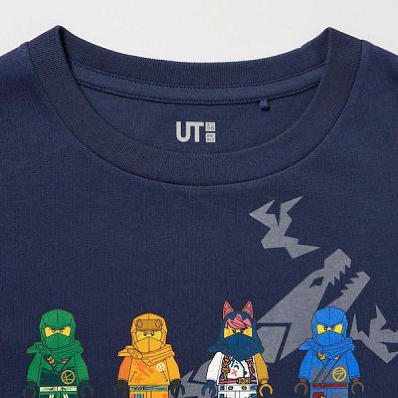 Camiseta Uniqlo Lego Ninjago UT Niños Azul Marino | 916538_PE