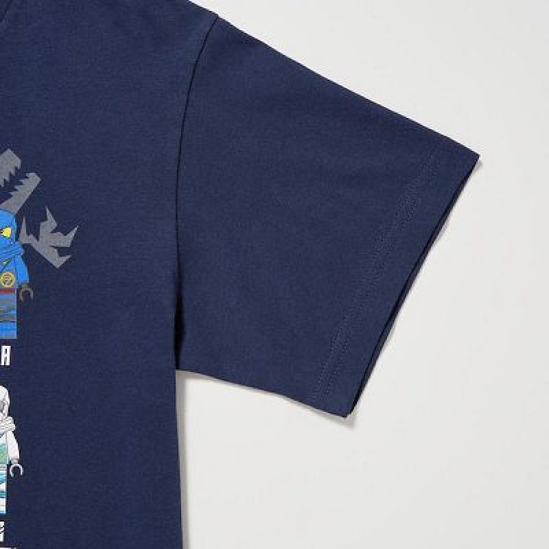 Camiseta Uniqlo Lego Ninjago UT Niños Azul Marino | 916538_PE