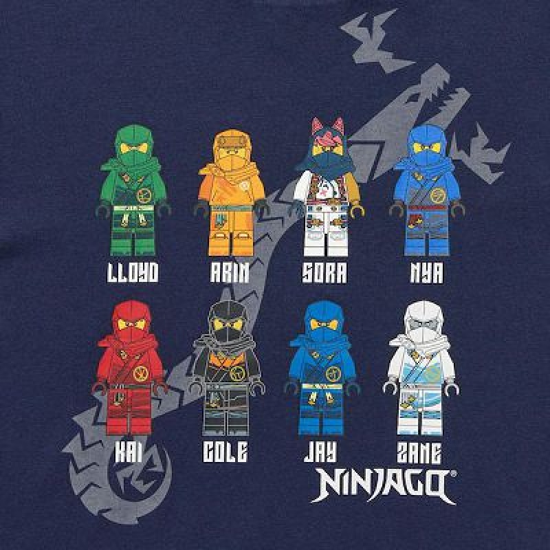 Camiseta Uniqlo Lego Ninjago UT Niños Azul Marino | 916538_PE