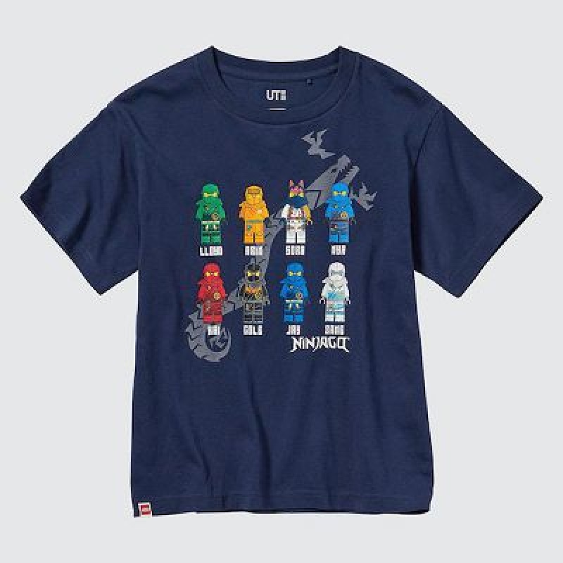 Camiseta Uniqlo Lego Ninjago UT Niños Azul Marino | 916538_PE