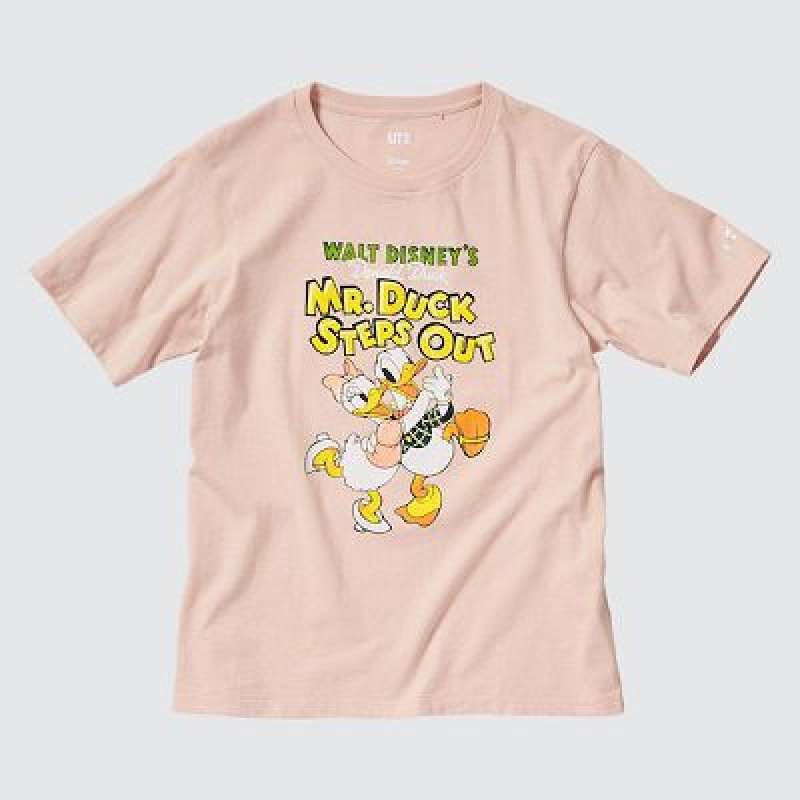 Camiseta Uniqlo Magic For All Classics Short-Sleeve UT Mujer Rosas | 756429_PE