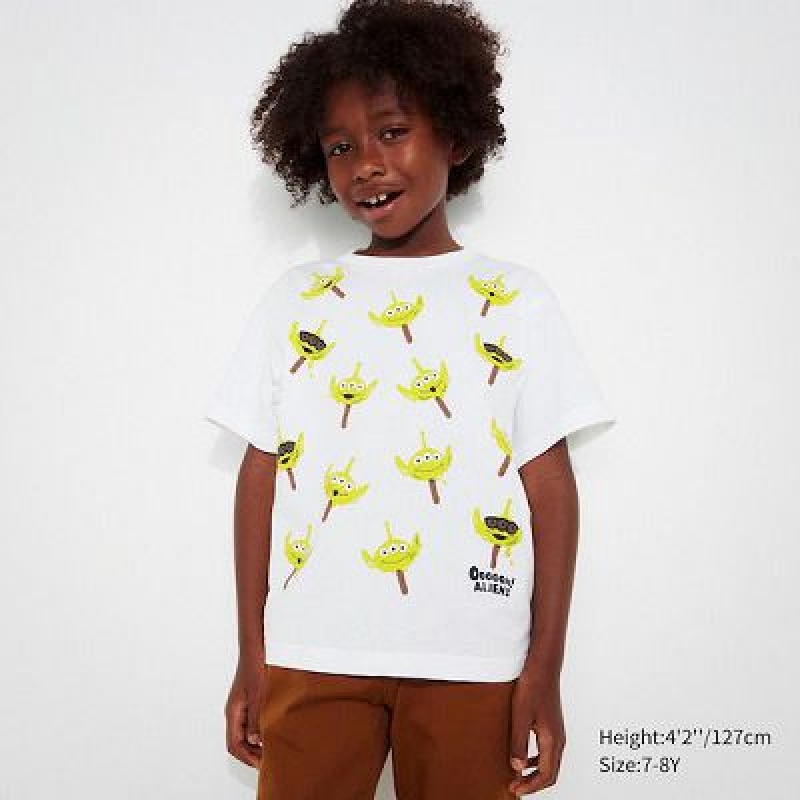 Camiseta Uniqlo Magic For All Favorites UT Niños Blancas | 54873_PE