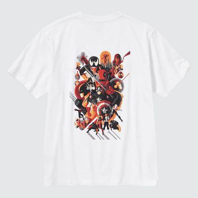 Camiseta Uniqlo Marvel Art Colección by Mondo UT Hombre Blancas | 824107_PE