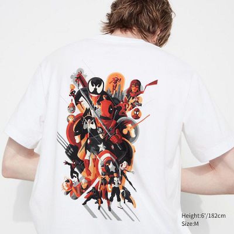 Camiseta Uniqlo Marvel Art Colección by Mondo UT Hombre Blancas | 824107_PE